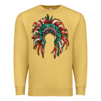 Mexican Flag Indian Headdress Premium Sweatshirt | Teevron