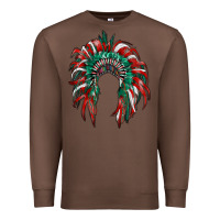 Chestnut mexican flag indian headdress Premium Sweatshirt - RanaPortraitStore