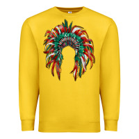 Lemon mexican flag indian headdress Premium Sweatshirt - RanaPortraitStore