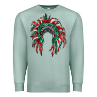 Seafoam mexican flag indian headdress Premium Sweatshirt - RanaPortraitStore