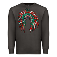 Smoke mexican flag indian headdress Premium Sweatshirt - RanaPortraitStore