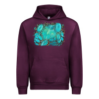 Mauve Wine turquoise leopard background Urban Hoodie - AdoDesignShop