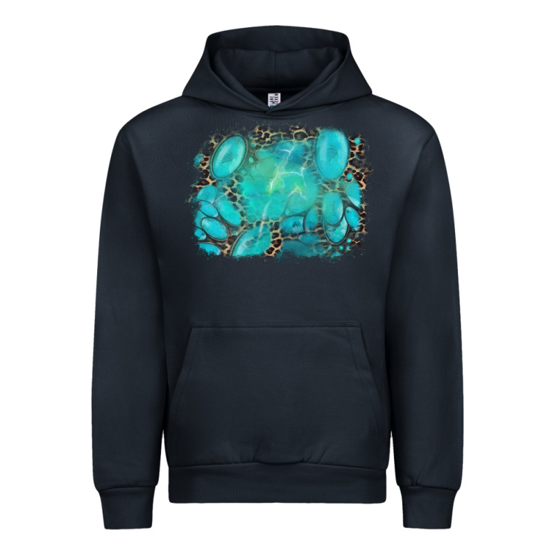 Turquoise Leopard Background Urban Hoodie by AdoDesignShop | Teevron