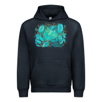 Navy turquoise leopard background Urban Hoodie - AdoDesignShop