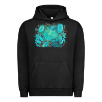 Pigment Black turquoise leopard background Urban Hoodie - AdoDesignShop