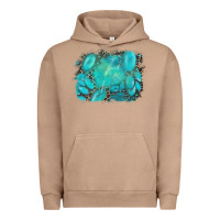Pigment Burro turquoise leopard background Urban Hoodie - AdoDesignShop
