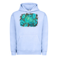 Pigment Grape Ice turquoise leopard background Urban Hoodie - AdoDesignShop