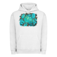 Pigment Lunar Rock turquoise leopard background Urban Hoodie - AdoDesignShop