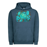 Pigment Midnight Navy turquoise leopard background Urban Hoodie - AdoDesignShop