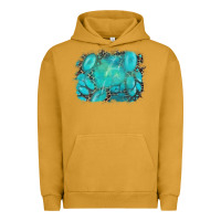Pigment Peanut Butter turquoise leopard background Urban Hoodie - AdoDesignShop