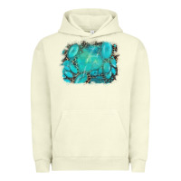 Pigment Pistachio turquoise leopard background Urban Hoodie - AdoDesignShop