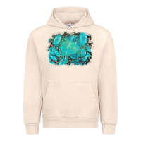 Sandshell turquoise leopard background Urban Hoodie - AdoDesignShop