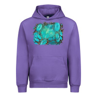Tulip turquoise leopard background Urban Hoodie - AdoDesignShop