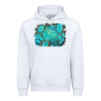 White turquoise leopard background Urban Hoodie - AdoDesignShop