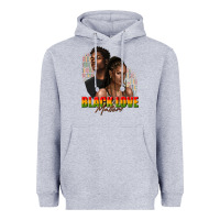 Heather Grey afro black love matters Heavyweight Hoodie - texasbilliewilder