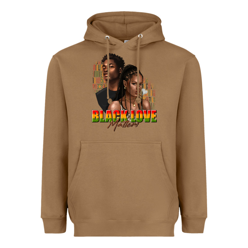 Afro Black Love Matters Heavyweight Hoodie by texasbilliewilder | Teevron