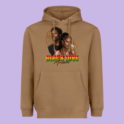 Heavyweight Hoodie afro black love matters