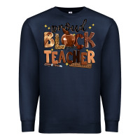 Navy proud black teacher Premium Sweatshirt - Zillion Design Studio