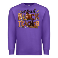 Purple proud black teacher Premium Sweatshirt - Zillion Design Studio