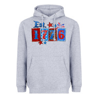 Heather Grey est 1776 Heavyweight Hoodie - Zillion Design Studio
