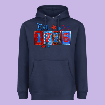 Est 1776 Heavyweight Hoodie Designed By Zillion Design Studio