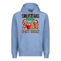 Colony Blue christmas calories dont count with  christmas tree cake and cookies ad Premium Hoodie - AdoDesignShop