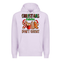 Lilac christmas calories dont count with  christmas tree cake and cookies ad Premium Hoodie - AdoDesignShop