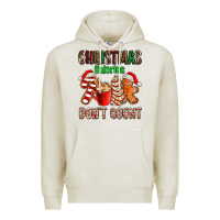 Oatmeal Heather christmas calories dont count with  christmas tree cake and cookies ad Premium Hoodie - AdoDesignShop