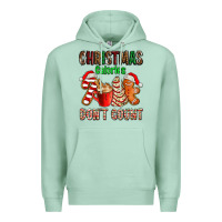 Seafoam christmas calories dont count with  christmas tree cake and cookies ad Premium Hoodie - AdoDesignShop