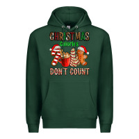 Sports Green christmas calories dont count with  christmas tree cake and cookies ad Premium Hoodie - AdoDesignShop