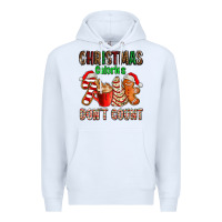 White christmas calories dont count with  christmas tree cake and cookies ad Premium Hoodie - AdoDesignShop