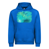Cobalt turquoise background Urban Hoodie - AdoDesignShop