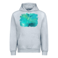 Heather Grey turquoise background Urban Hoodie - AdoDesignShop