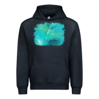 Navy turquoise background Urban Hoodie - AdoDesignShop