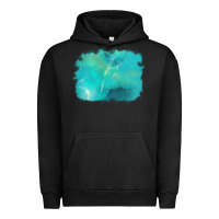 Pigment Black turquoise background Urban Hoodie - AdoDesignShop