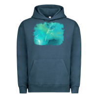 Pigment Midnight Navy turquoise background Urban Hoodie - AdoDesignShop