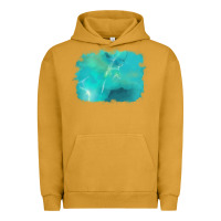 Pigment Peanut Butter turquoise background Urban Hoodie - AdoDesignShop