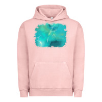 Pigment Salmon turquoise background Urban Hoodie - AdoDesignShop