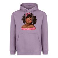 Lavender afro black girlchild kiss with bow Heavyweight Hoodie - texasbilliewilder