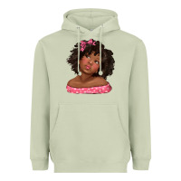 Matcha afro black girlchild kiss with bow Heavyweight Hoodie - texasbilliewilder