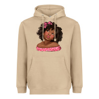 Mushroom afro black girlchild kiss with bow Heavyweight Hoodie - texasbilliewilder