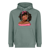 Sage afro black girlchild kiss with bow Heavyweight Hoodie - texasbilliewilder