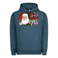 Pigment Midnight Navy santa merry christmas y'all Urban Hoodie - AdoDesignShop