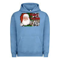 Pigment Pebble Blue santa merry christmas y'all Urban Hoodie - AdoDesignShop