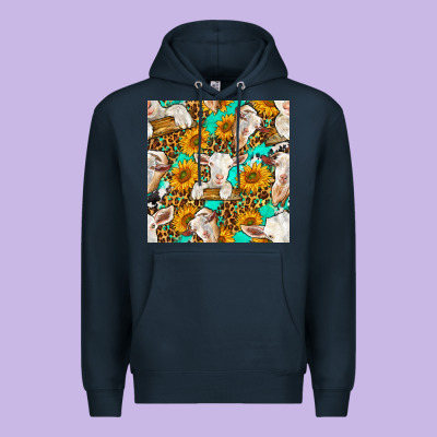 Sunflowers And Goat Western Seamless Pattern Premium Hoodie Designed By Bundleandbundleshop