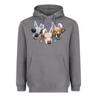 Storm Easter Cows With Bunny Ears Heavyweight Hoodie - RanaPortraitStore