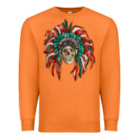 Carrot mexican flag indian headdress with  skull Premium Sweatshirt - RanaPortraitStore