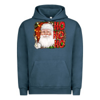 Pigment Midnight Navy christmas ho ho ho santa clause Urban Hoodie - AdoDesignShop