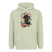 Matcha Easter Dachshund Heavyweight Hoodie - RanaPortraitStore