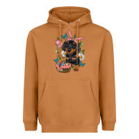 Meerkat Easter Dachshund Heavyweight Hoodie - RanaPortraitStore